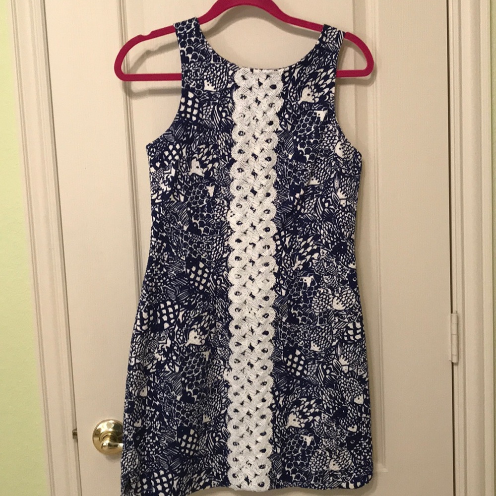 LILLY PULITZER FOR TARGET DRESS NAVY WORN ONCE